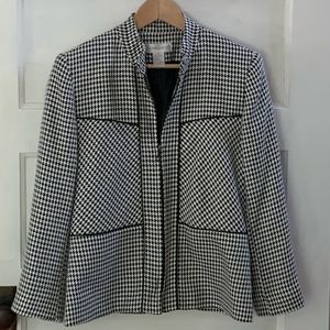 VINTAGE Ilyse Hart Houndstooth Jacket Size M